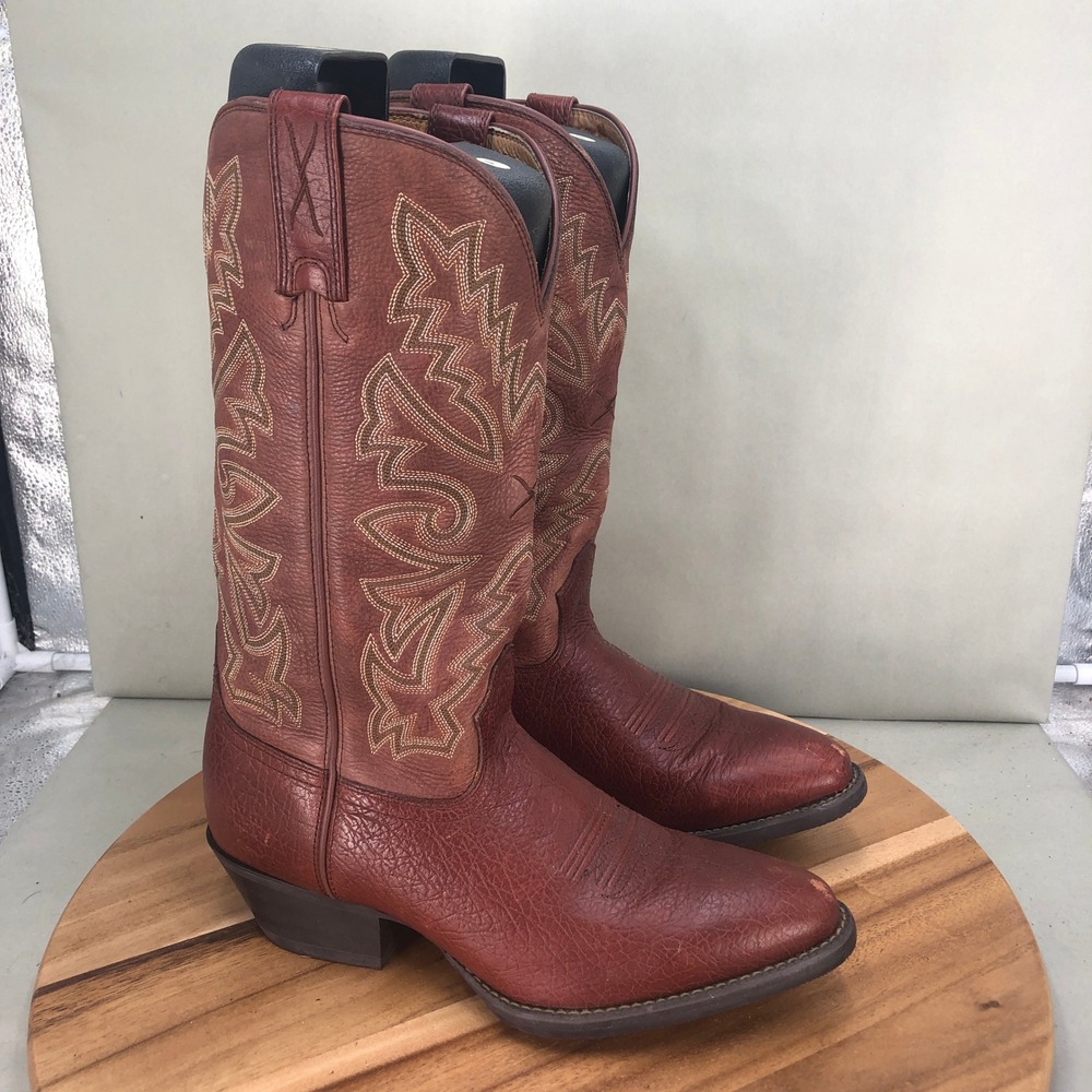 Twisted X Tech X Mens Size 8 D Brown Leather Western Cowboy Boots Pull On